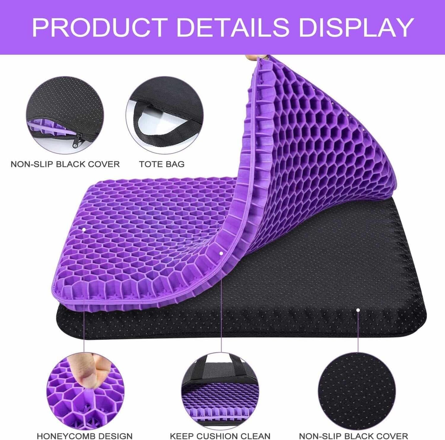 Customer photo review of Cuscino Sedia in Gel, Cuscino in Gel, Cuscino per Sedia Ufficio per Ridurre La Pressione Su Fianchi, Cuscino per Coccige, Cuscini per Sedie Traspiranti per Auto/Ufficio/Casa/Sedia a Rotelle