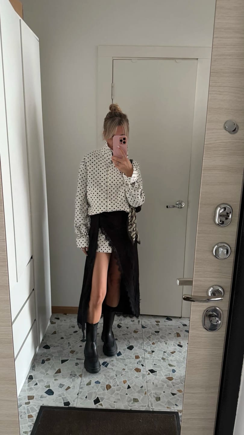 Customer photo review of Hermine Polka Dot Jacket