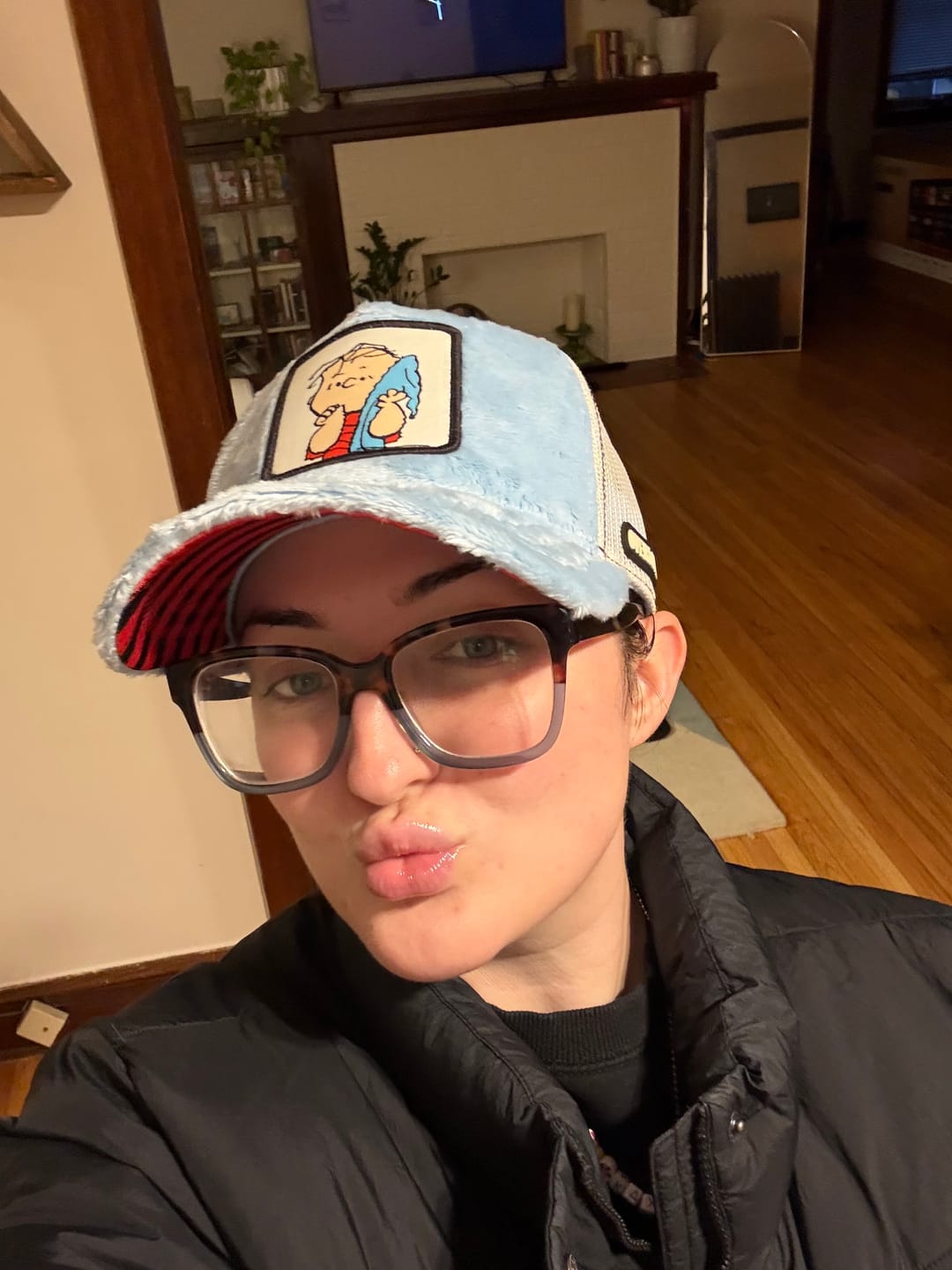 Customer photo review of OVERLORD X Peanuts: Linus Trucker Cap
