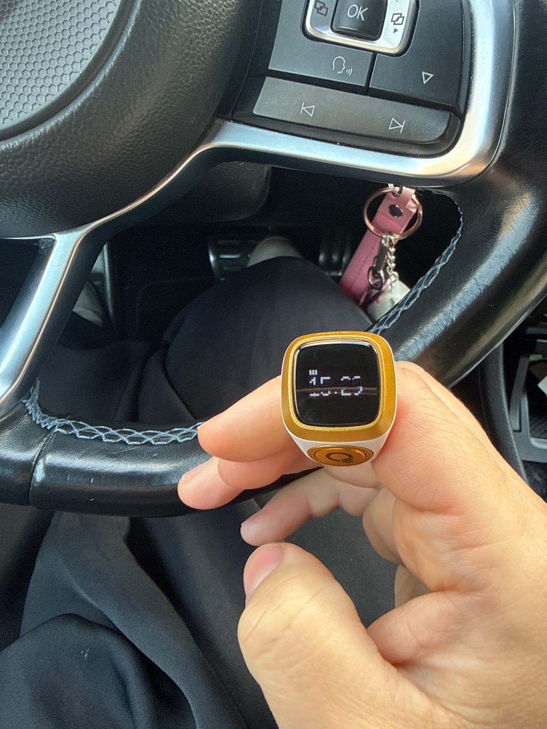 Customer photo review of ZIKR Smart Ring – White Digital Tasbih