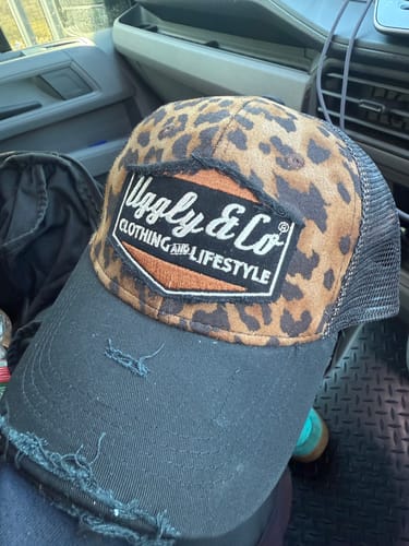 Customer photo review of Leopard Print Diamond Cap