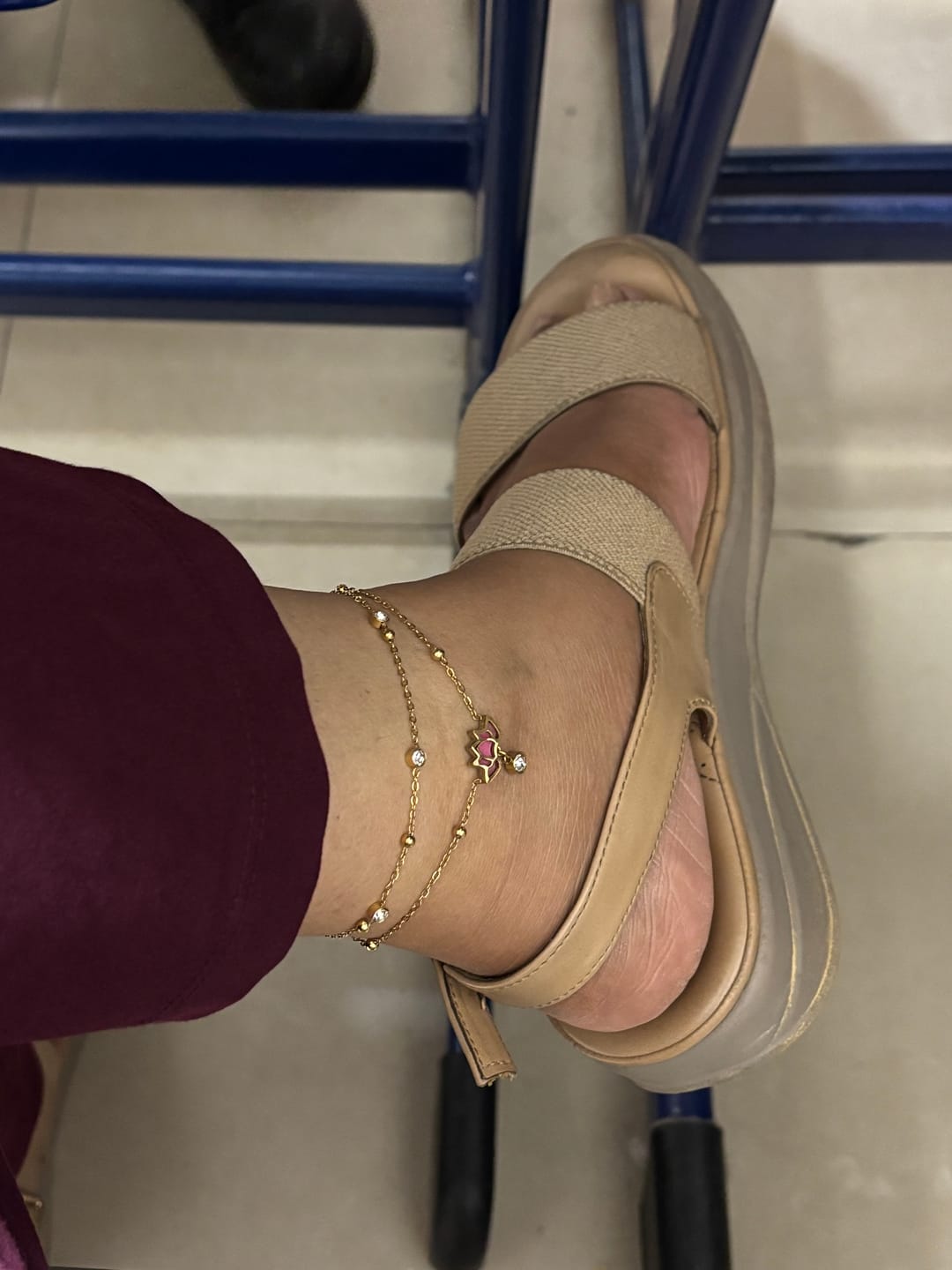 Customer photo review of Water Lily Anklet