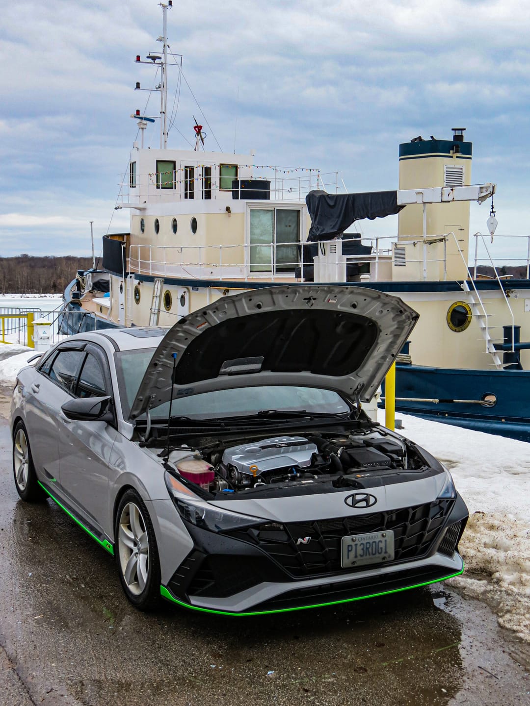 Customer photo review of Candy Metallic Neon Green vinyl wrap