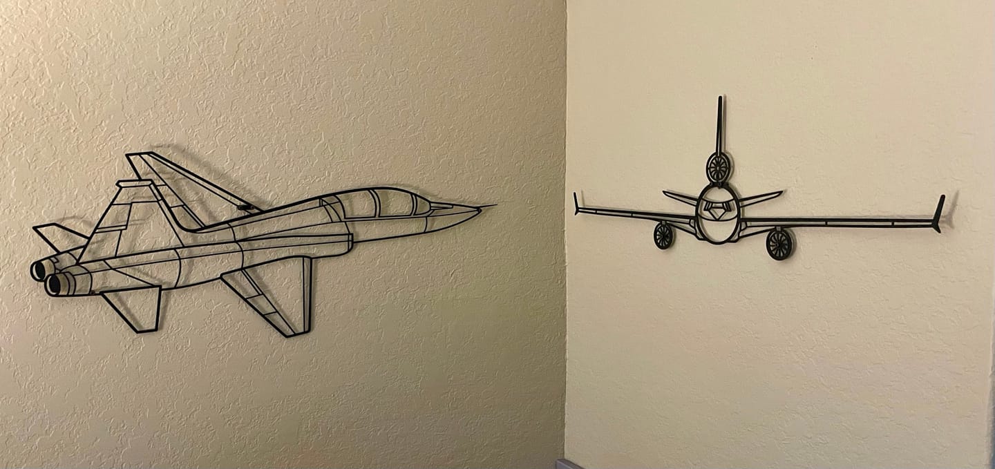 Customer photo review of Douglas MD-11 Front Metal Aircraft Wall Art - NCP0171