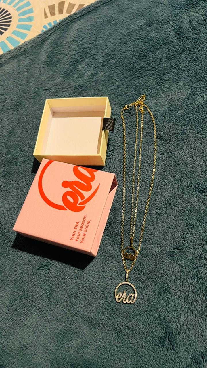 Customer photo review of Gold Precious Logo Necklace