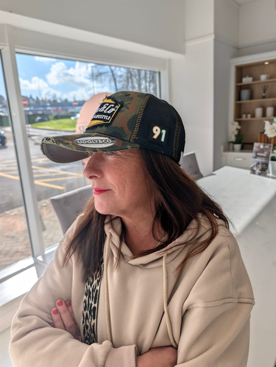 Customer photo review of Green Camo Diamond Cap