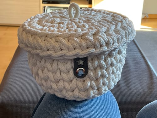 Customer photo review of Label-Set "HANDMADE" - RotBraun - CS0018 - für Häkelkörbe etc.