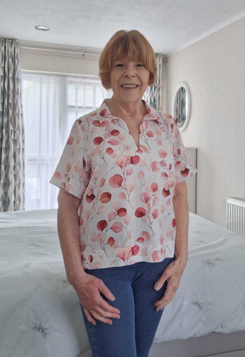 Customer photo review of Petal and Vine Linen Viscose Fabric