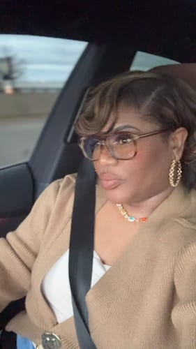 Customer photo review of Solstice Gemstone Necklace Gold