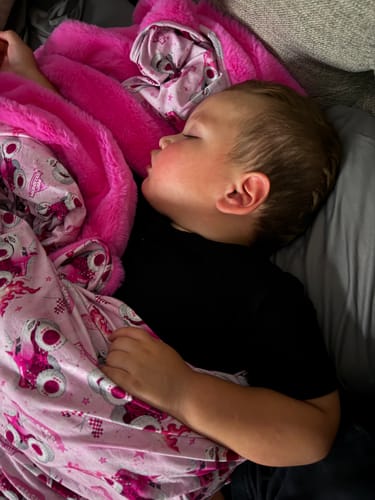 Customer photo review of Magical Mayhem Bamboo Plush Blanket