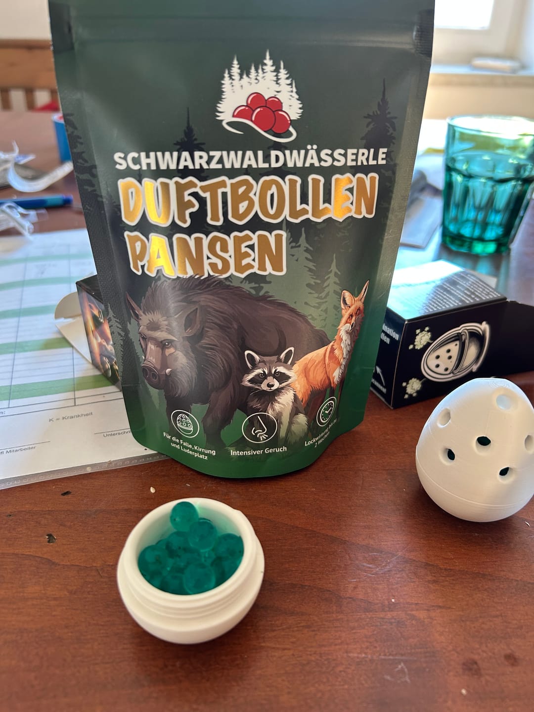 Customer photo review of Pansen Bollen - Lockmittel für die Fallenjagd und Schwarzwild