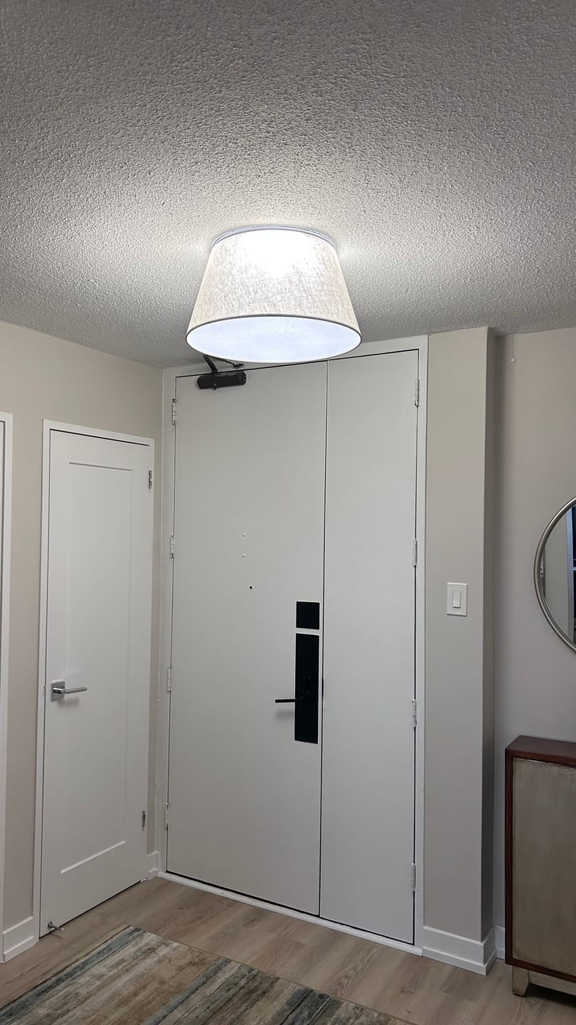 Customer photo review of FORMO Linen Flush Mount Light