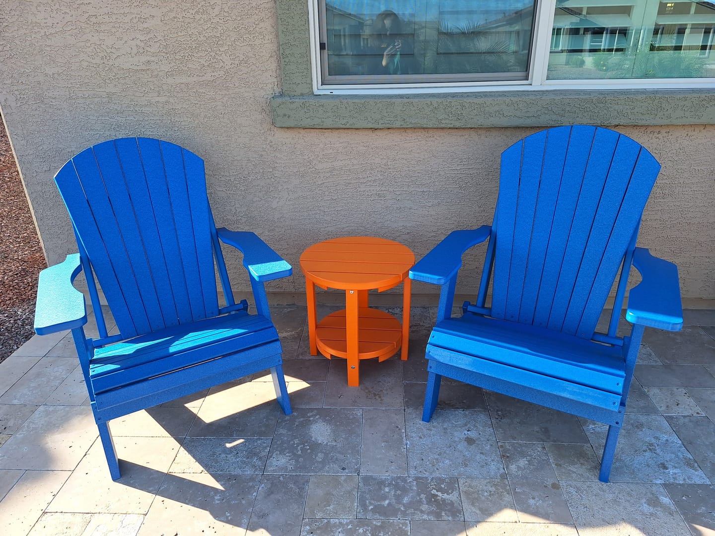 Customer photo review of Side Table 18" Round Two Tier
