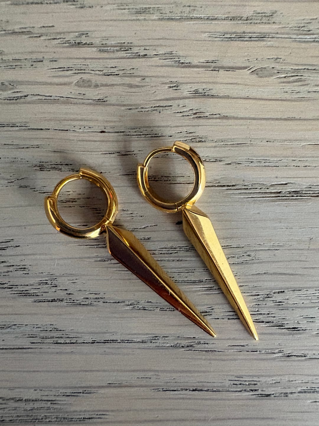 Customer photo review of Essential Meridian Spike Hoops Earrings