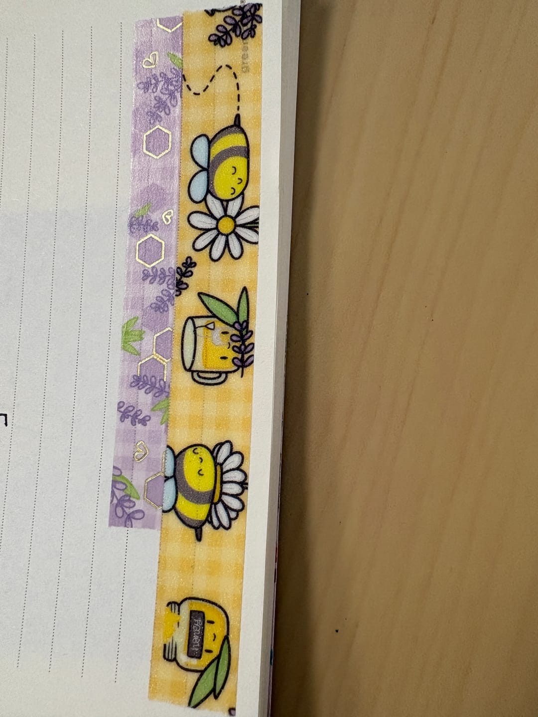 Customer photo review of Honey Lavender Washi Tape (Set of 2)