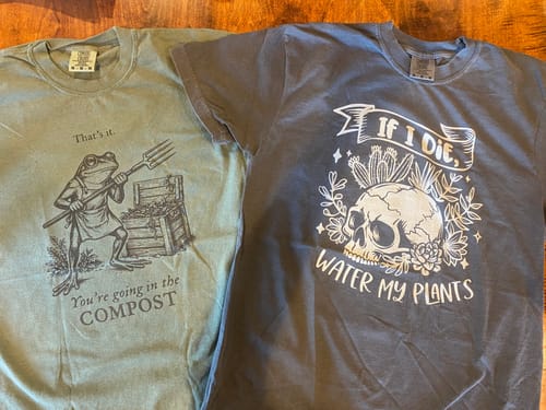 Customer photo review of Water My Plants T-shirt