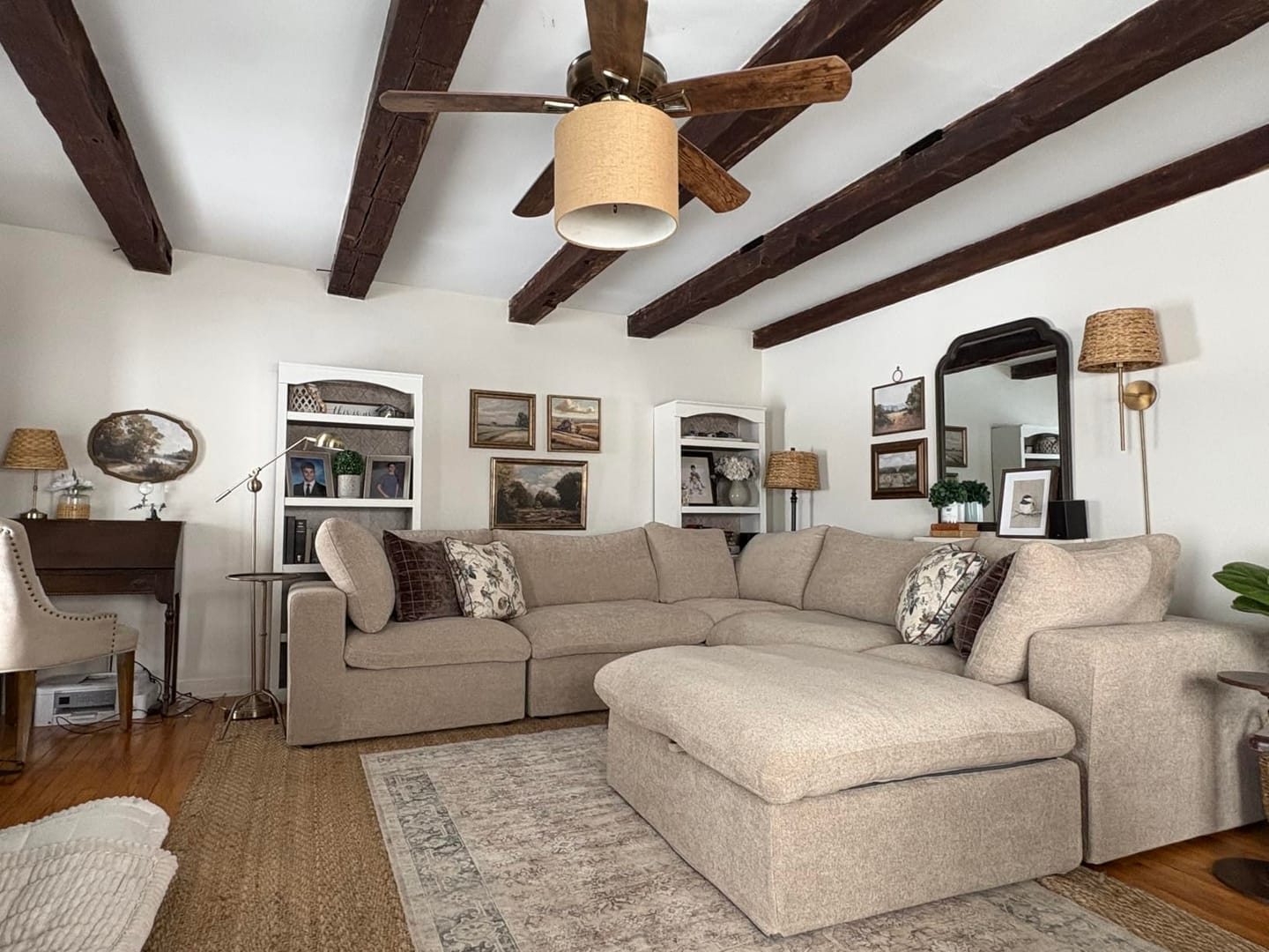Customer photo review of Classic Modular 5-Seater Corner Sectional + Ottoman in Khaki