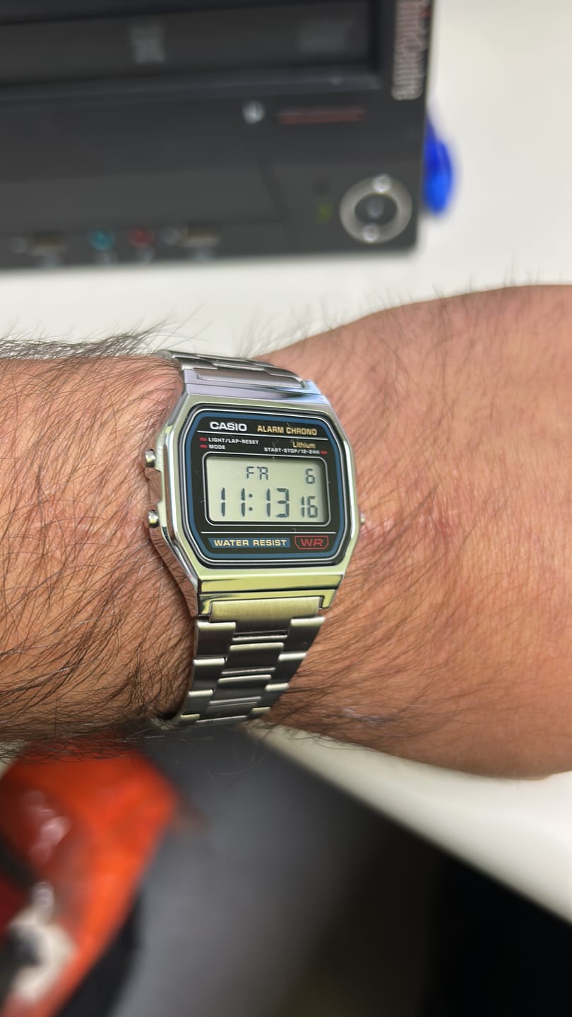 Customer photo review of Reloj Casio Vintage A158WA-1DF Azul/Plateado
