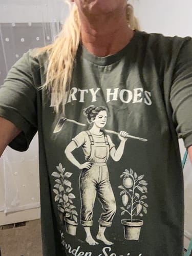 Customer photo review of Dirty Hoes T-Shirt