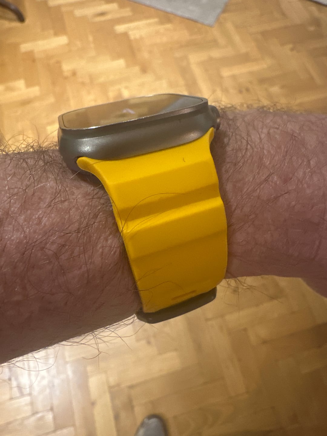 Customer photo review of Sport Soft Silicone and Titanium Buckle Strap for Apple Watch