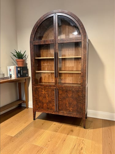 Customer photo review of Hottiy Burl Glass Cabinet