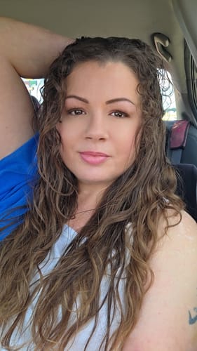Customer selfie shared with a review for the Charcoal Scrub Soap.