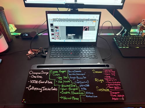 Customer photo review of Dry Erase Markers (For Black DeskBoard Buddy)