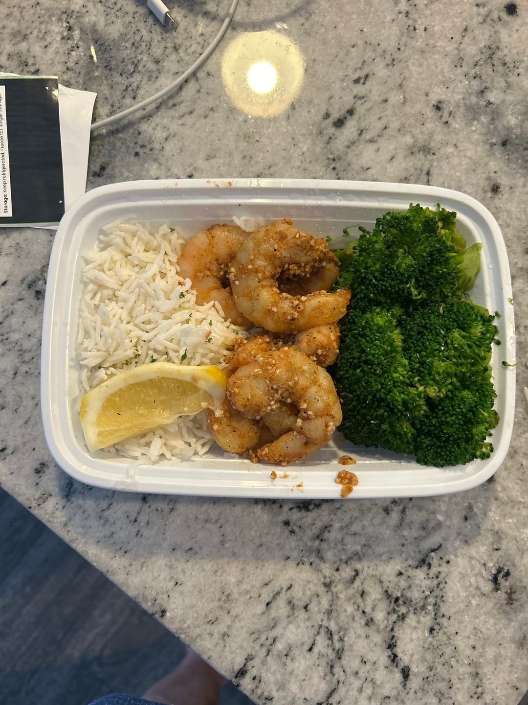 Customer photo review of Lemon Garlic Shrimp