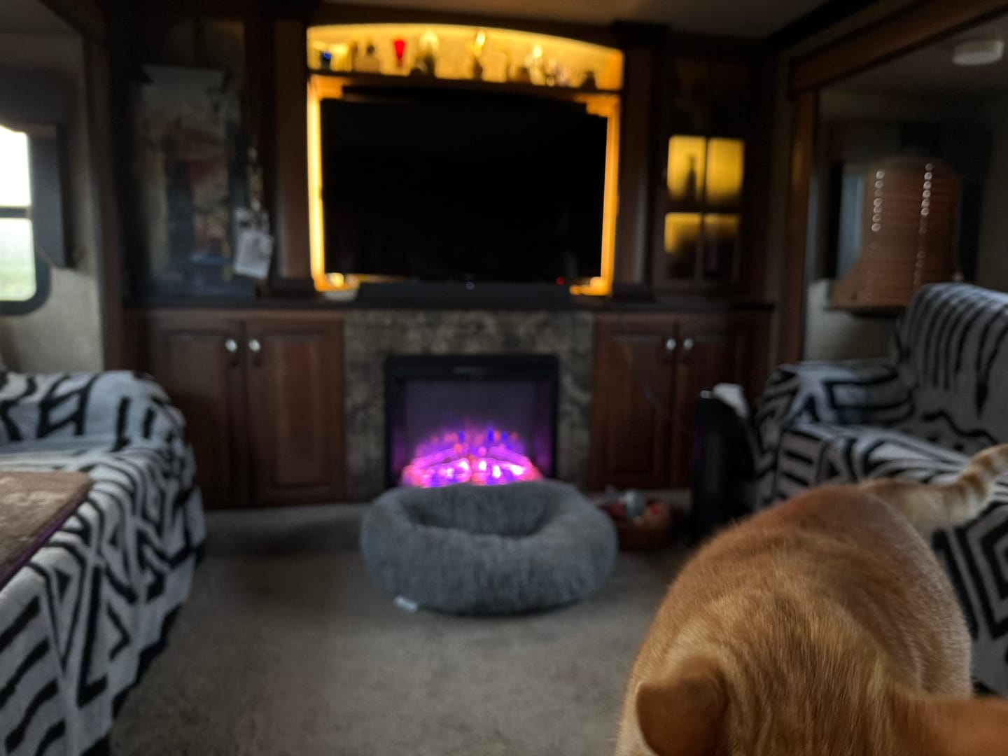 Customer photo review of 26" 1500W Electric Fireplace Insert, Recessed Electric Fireplace Heater with Adjustable Flame Effect