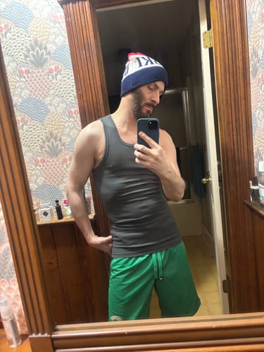 Customer photo review of Premium Ultra-Soft Cotton Fitted Tank 3 Pack