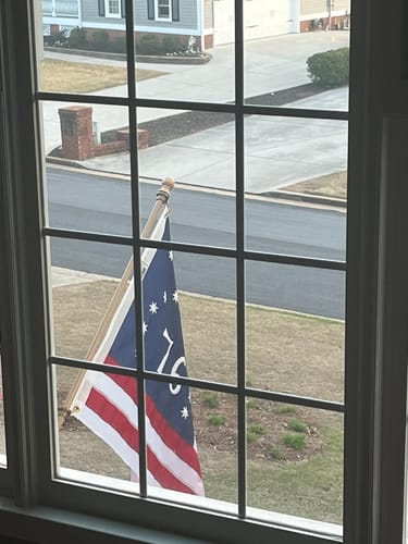 Customer photo review of 3' x 5' Bennington Flag Set