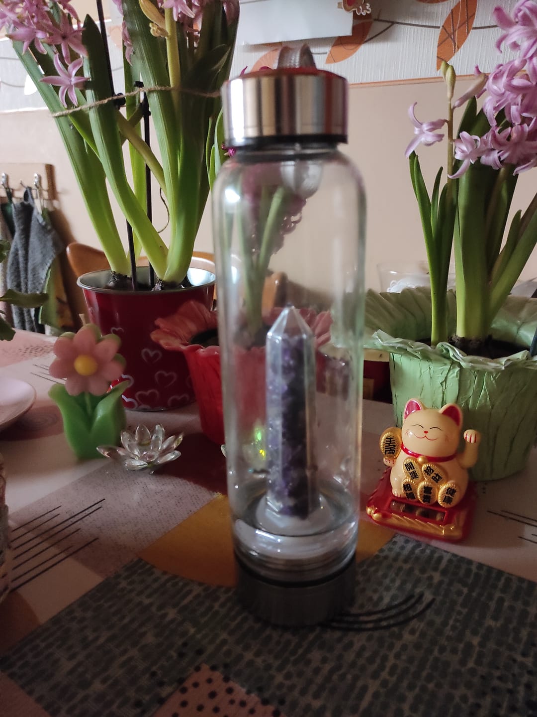 Customer photo review of Crystal Elixir Water Bottle