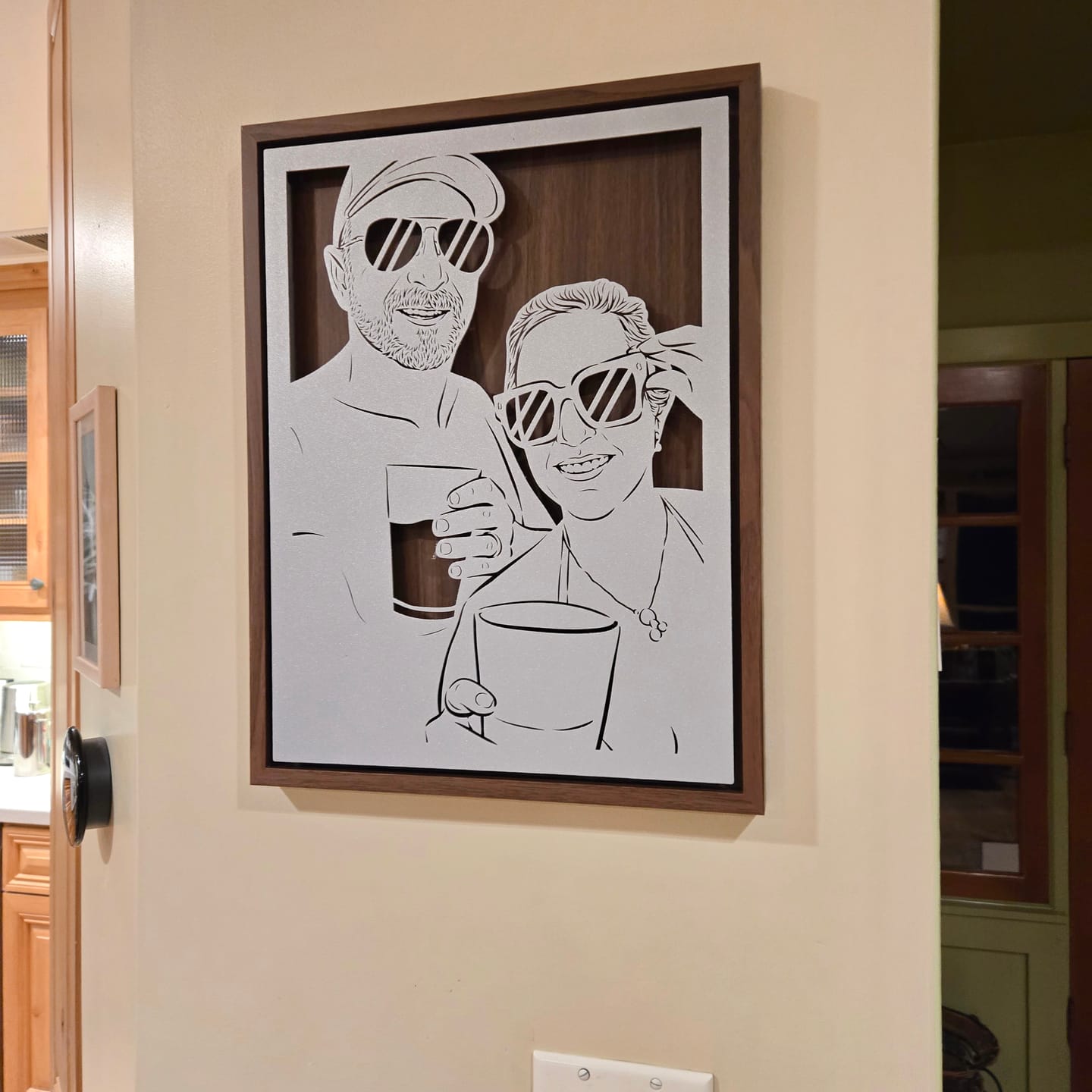 Customer photo review of Wedding Anniversary Metal Portrait