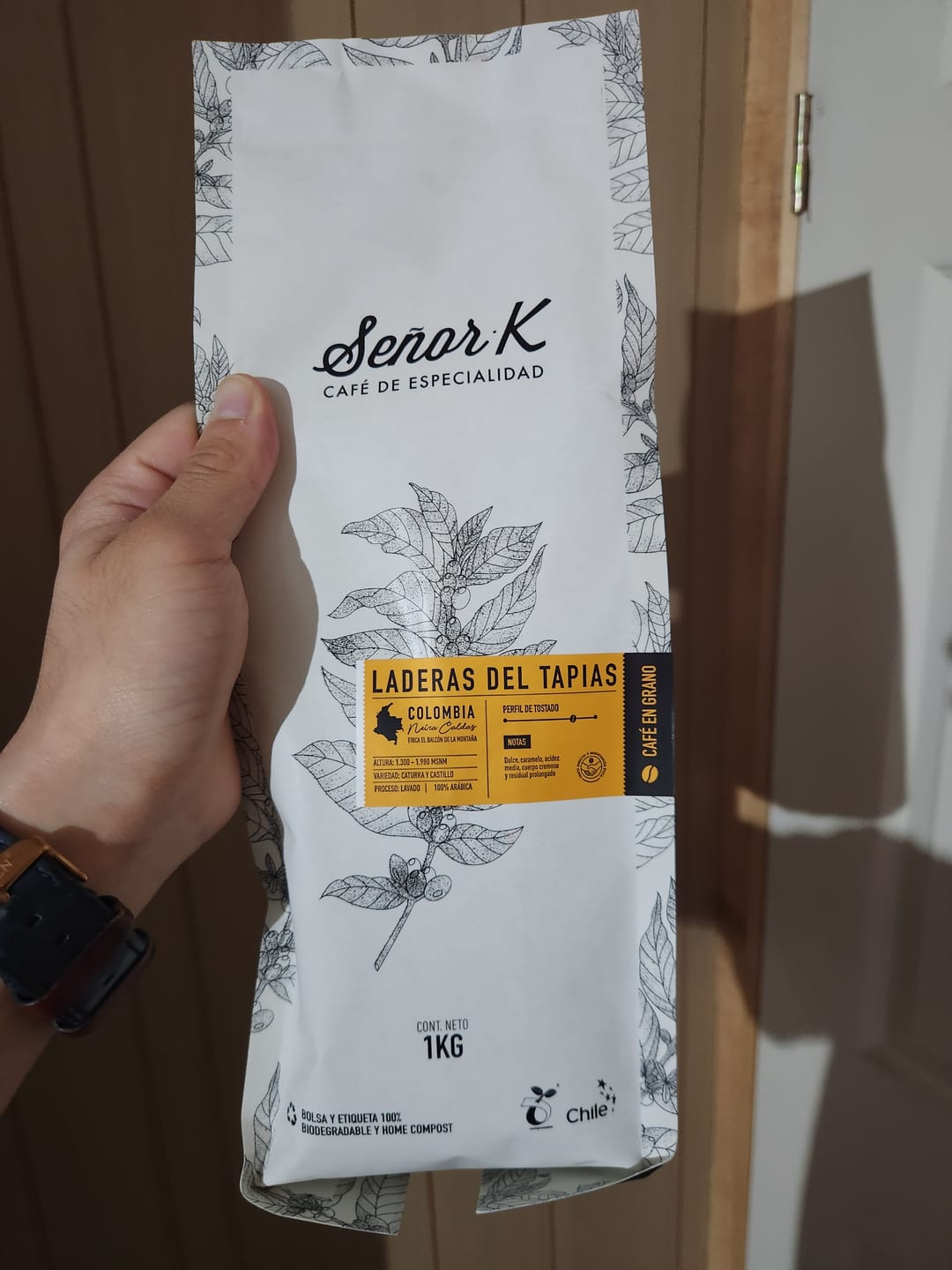 Customer photo review of Colombia | Laderas del Tapias Bolsa 1 KG | GRANO ENTERO