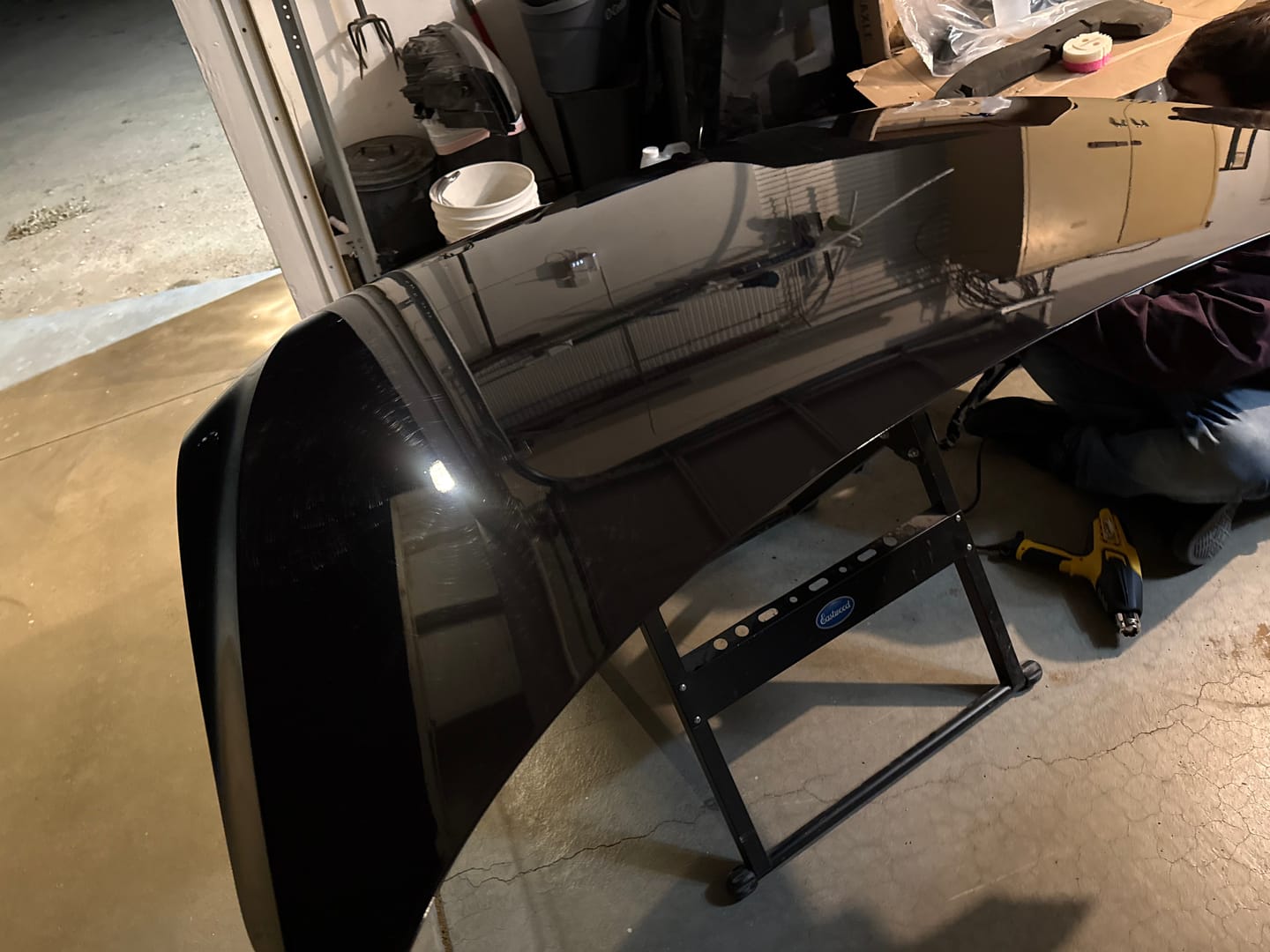 Customer photo review of Mallcas™ Glossy Metallic Spar Blue Black Vinyl Wrap (PET Liner)