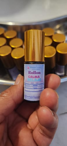 Customer photo review of Roll on 5 ml vidrio grueso ámbar tapa dorada bola