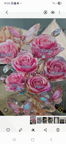 Customer photo review of Each Rose Holds A Piece Of Your Heart - Family Personalized Custom Acrylic Plaque Custom Shape