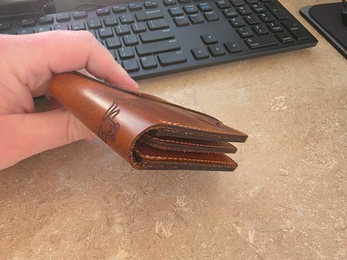 Customer photo review of Western Bifold Wallet -  Chestnut Brown