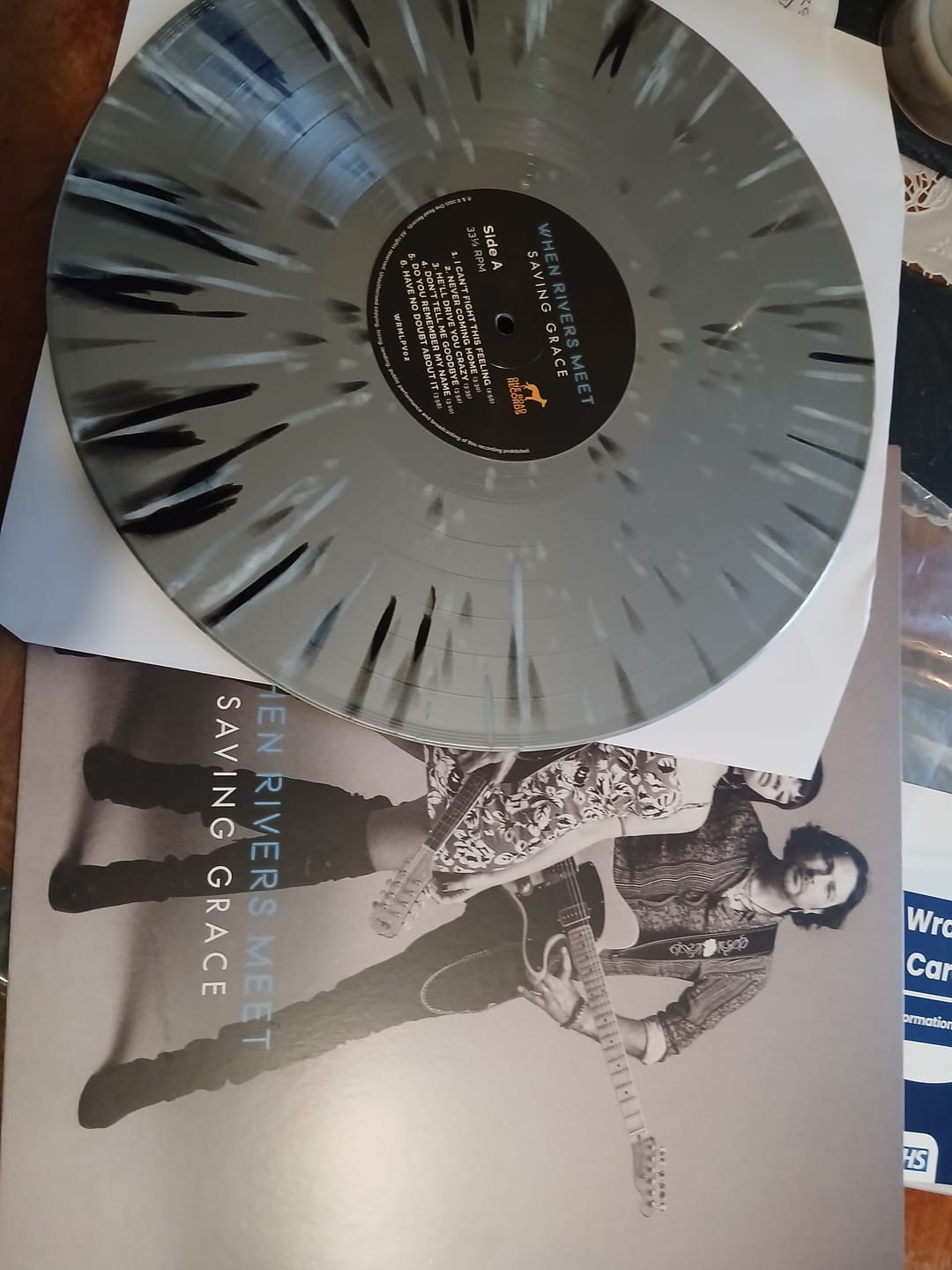 Customer photo review of SAVING GRACE ~ SILVER SPLATTER VINYL 50% OFF