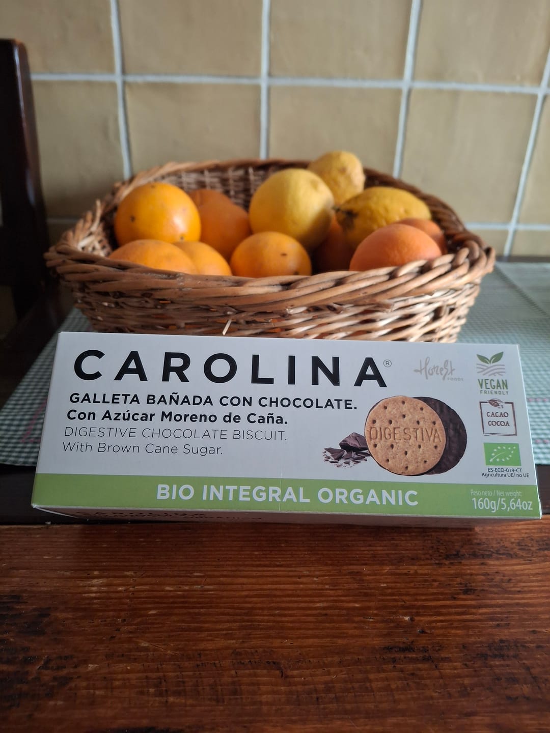 Customer photo review of Galleta Bio Integral Digestive con Chocolate & Semillas. Vegana