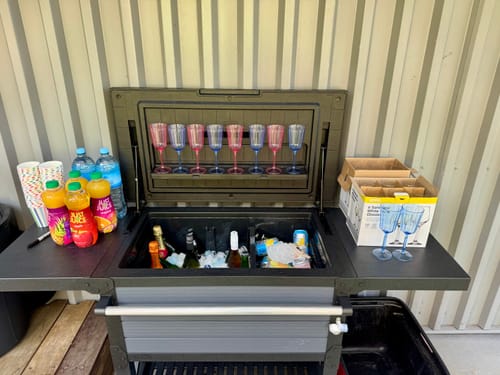 Customer photo review of Patio Cooler and Beverage Cart
