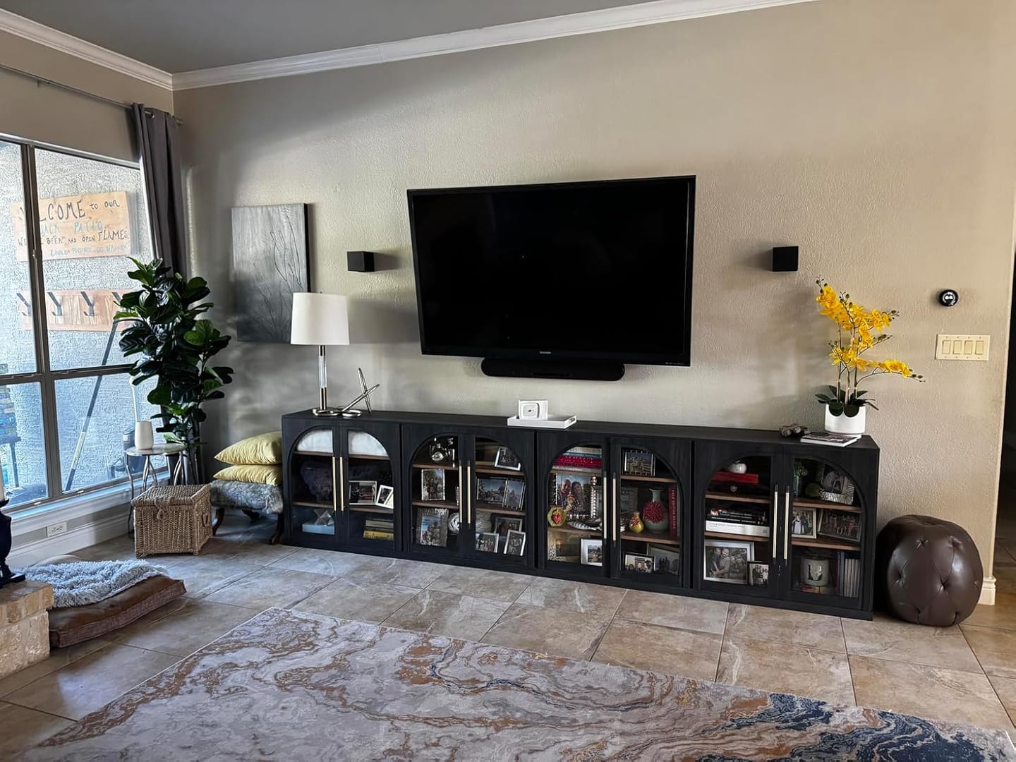 Customer photo review of Jagger 65" Glass Door Sideboard