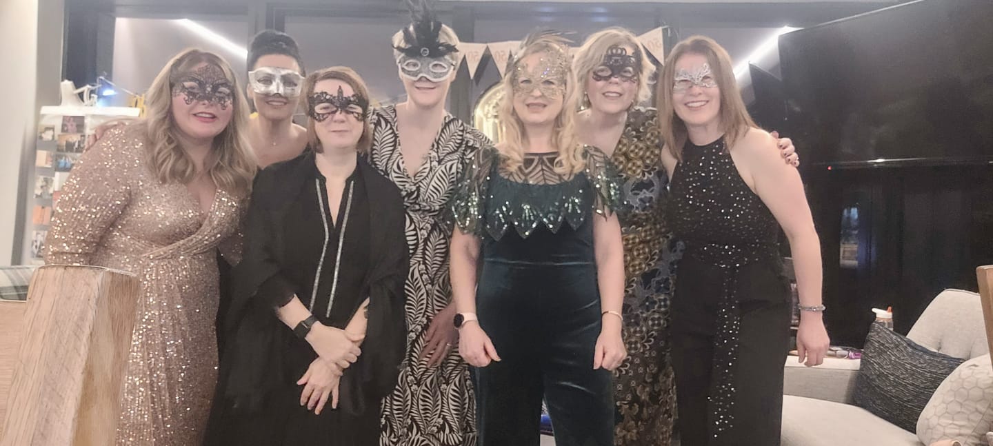 Customer photo review of Masquerade Ball/Carnival Murder Mystery Host Your Own Game Kit