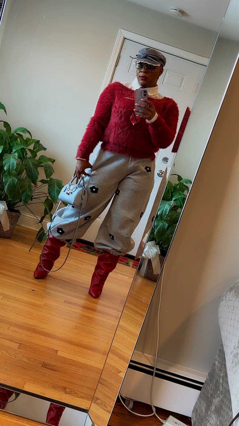 Customer photo review of Aelfric Eden Tie Two Layer Sweater