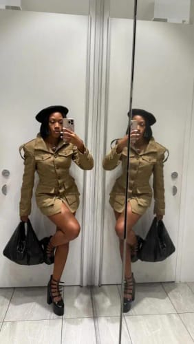 Customer photo review of Petunia Fitted High Neck Jacket