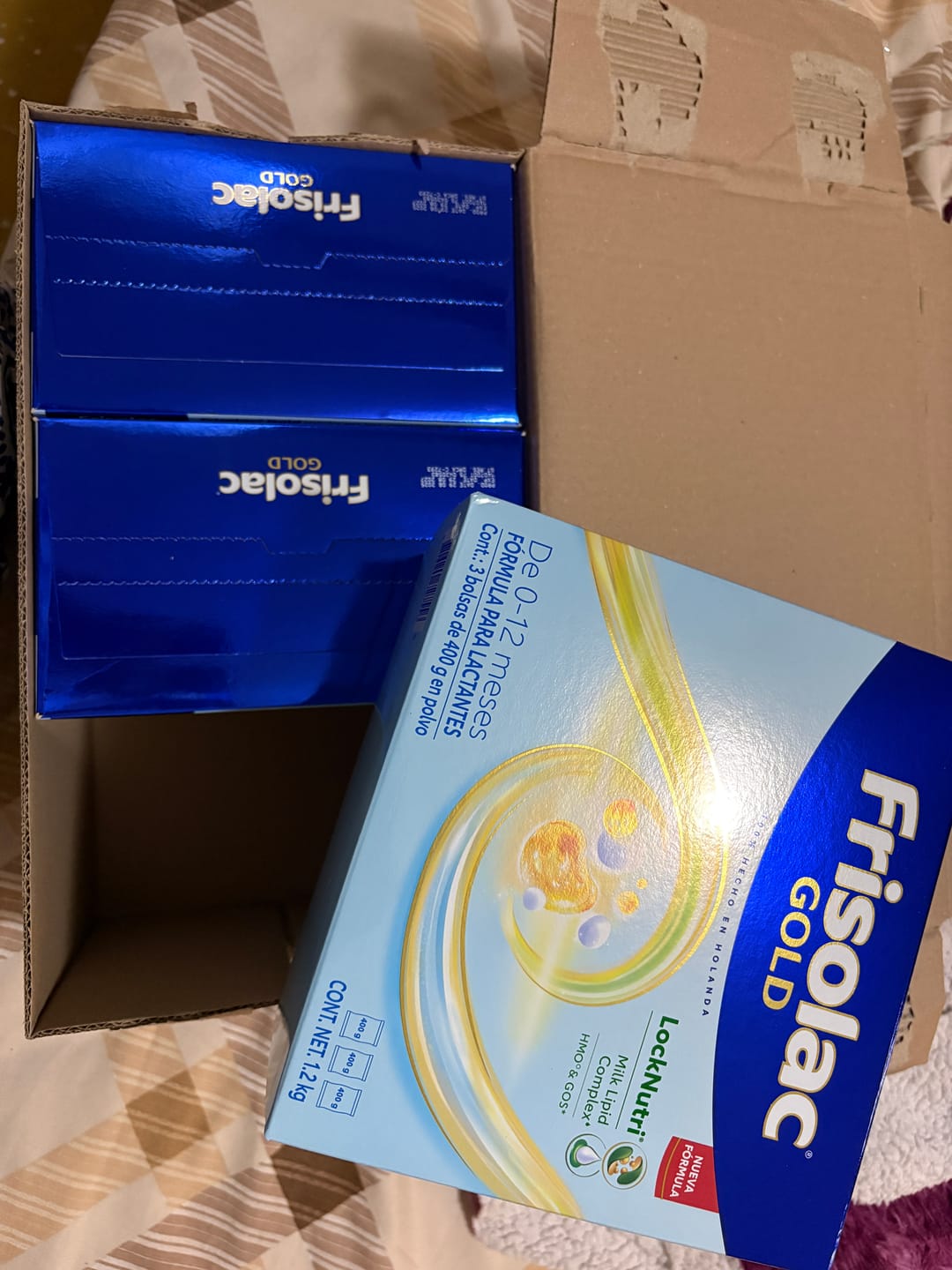 Customer photo review of Frisolac Gold 1 (0-6 Meses) 3 Pack 3.6 Kg