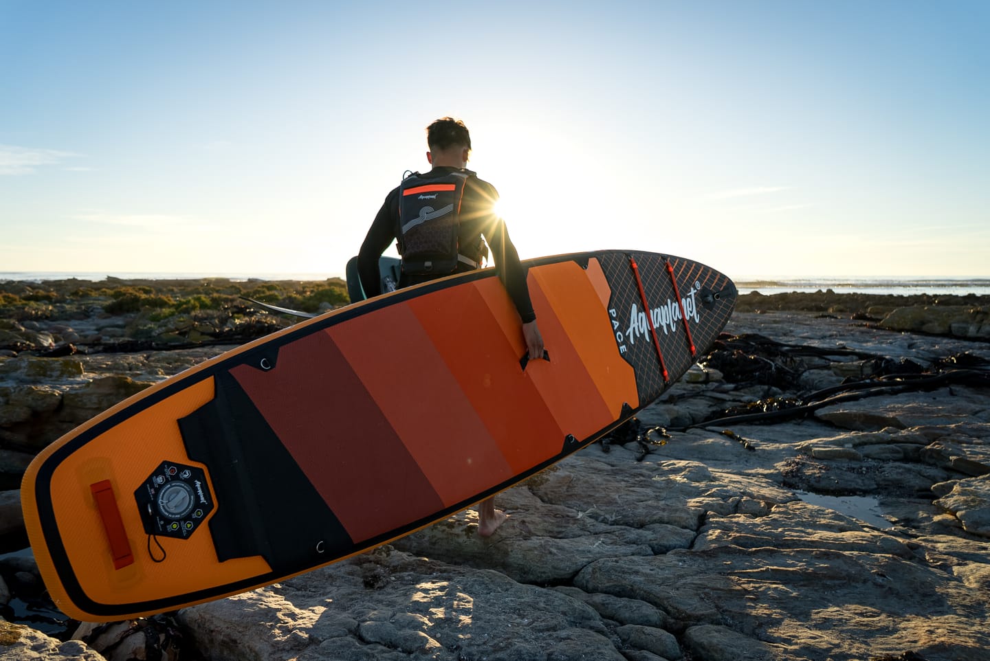Customer photo review of Aquaplanet PACE 11'8" Inflatable Paddle Board Package - Ember