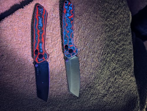 Customer photo review of Kizer Madrac Knife Damtanium Camo Carbon Elmax BLADE DISTRICT EXCLUSIVE
