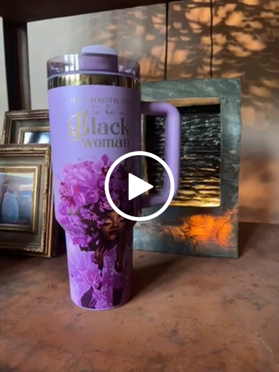 Customer video review of Orchid Purple “Royalty Blossomed” Insulated Tumbler – "It’s a Beautiful Day to be a Black Woman"