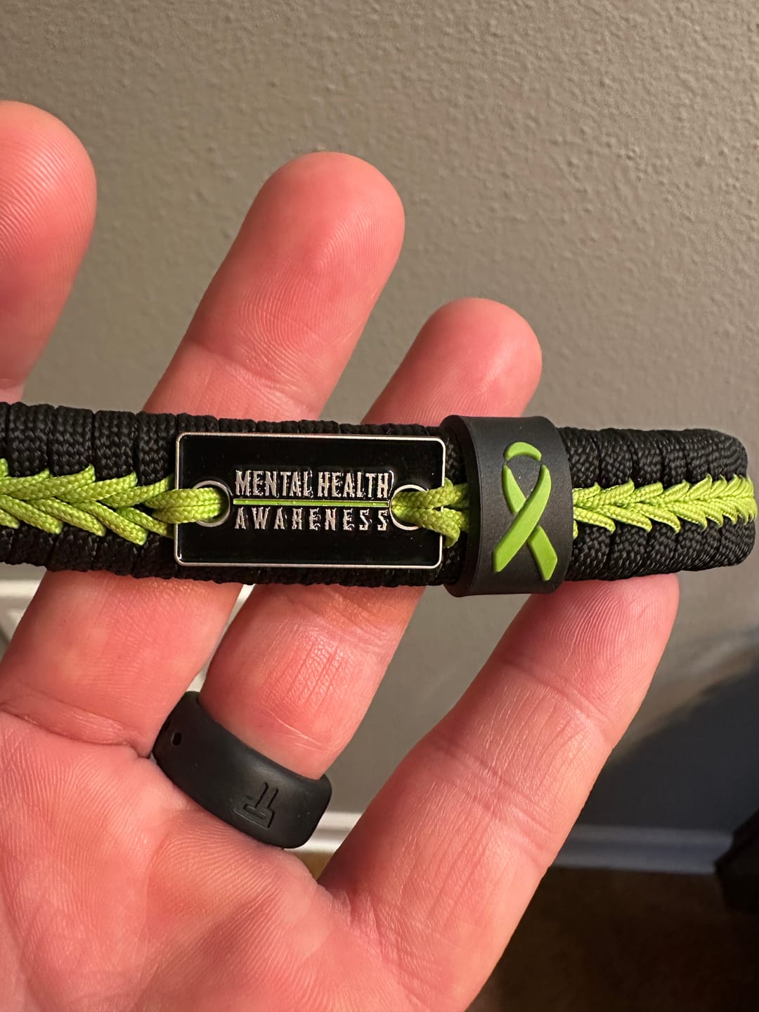 Customer photo review of Mental Health Awareness - Paracord Bracelet